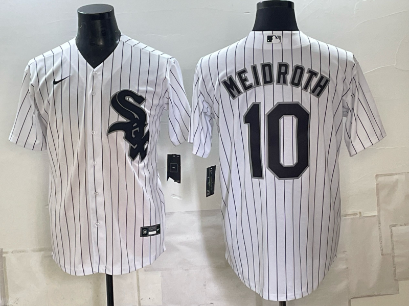 Men's Chicago White Sox #10 Chase Meidroth White Stitched Baseball Jersey